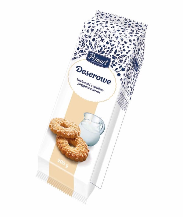 Jälkiruokakeksit sokerilla ja maidolla Primart 200g Jälkiruokakeksit sokerilla ja maidolla Primart 200g