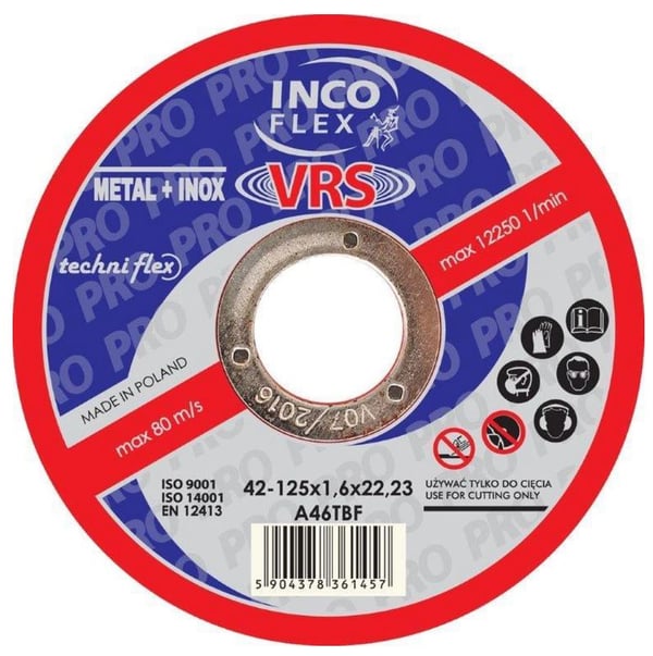 KUPERA LEVY T27 125*1.0*22 A60TBF-VRS - T27 125*1VRS