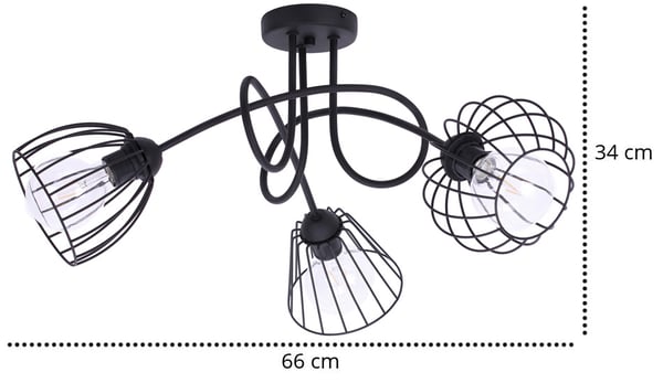 Taklampa med olika skärmar Loft Retro E27