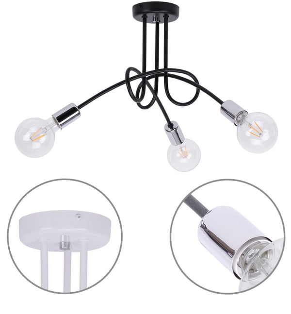 LOFT HÆNGELAMPE EDISON INDUSTRIAL krom LED