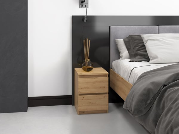 MALWA M2 NATTESKABINET ARTISAN EGEKOMMODE MED 2 SKUFFER NATTEBORD