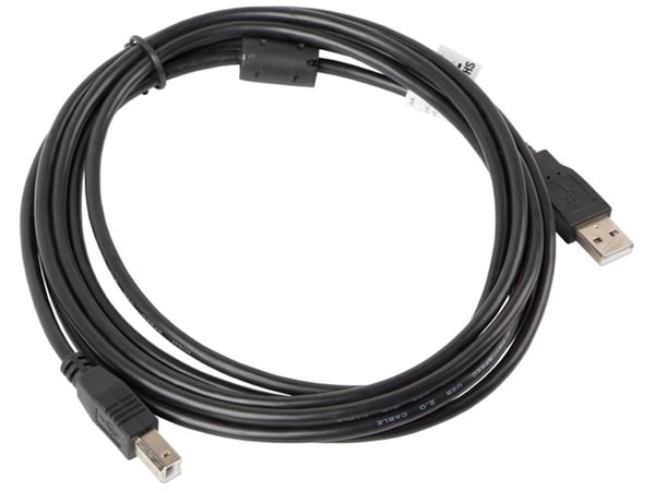 Lanberg AM-BM Ferrit USB 2.0 Kabel 0,5m Sort