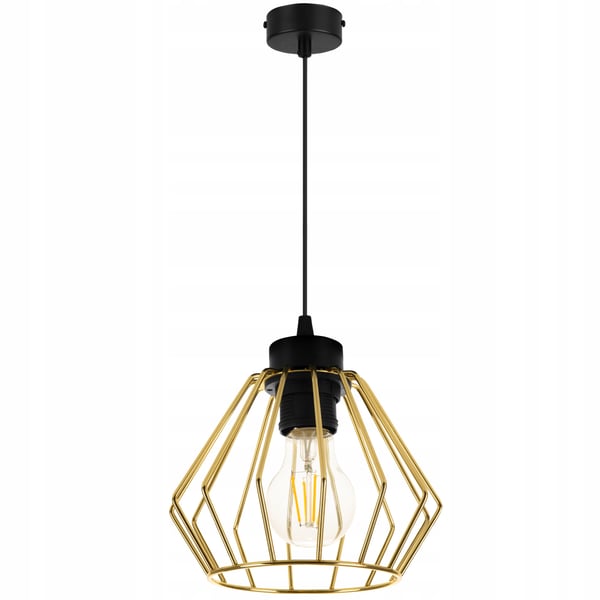 Lofthængende lampe med gylden LED-loftlampe