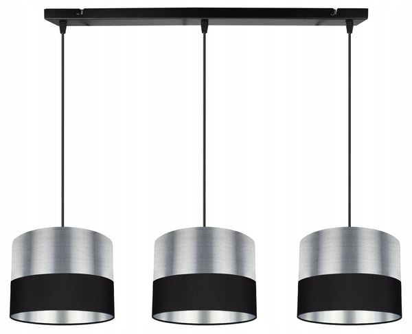 Lofthængelampe med kromskærm og LED-lampe