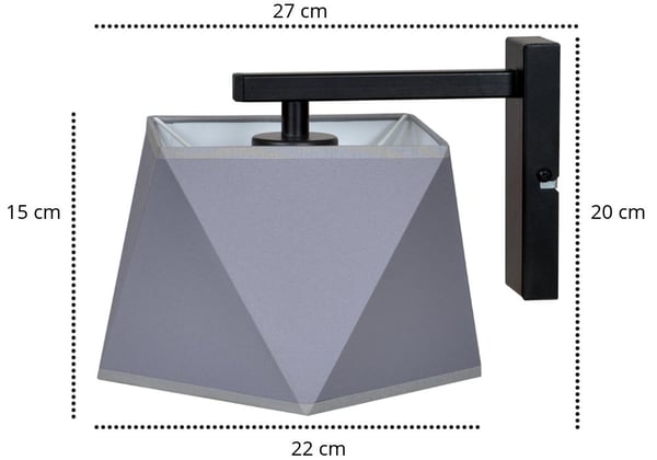 VÆGLAMPE LOFT VÆGLAMPE LAMPESKÆRM DIAMANT LED