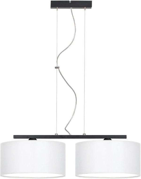 Moderne hængelampe, stofskærm, 2x60W LED