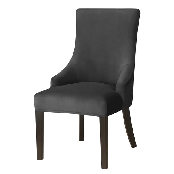Toscana-samettinen tuolinpäällinen, paksu musta sametti