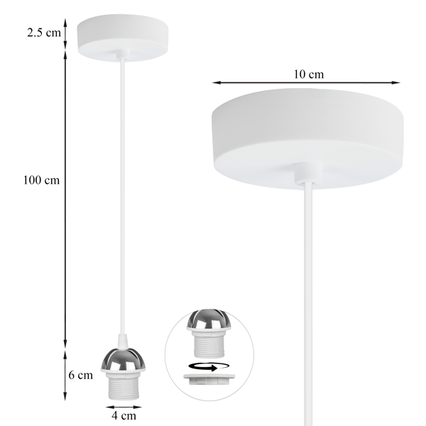 FLAT LINE 100 HVID KEGLESKÅL 50 KROM