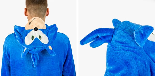Herre kigurumi onesie pyjamas heldragt Sonic kostume Heldragt A103 - M