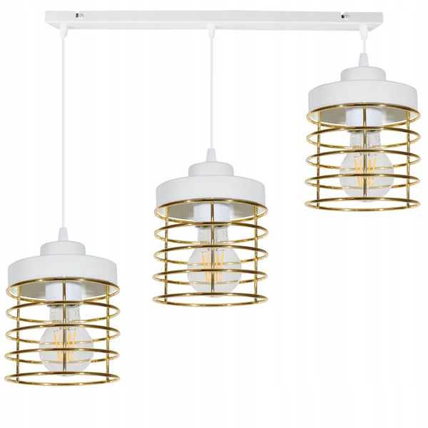 LOFTSLAMPE MED LED-LYKRONE MED GYLDEN TRÅD