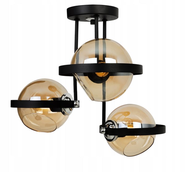 MODERNE HØJLAMPE MED HONNINGGLAS RING