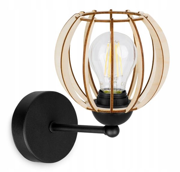 VÆGLAMPE, FIRKANTET LAMPE, LOFTSLAMPE, TRÆSKÆRM, LED