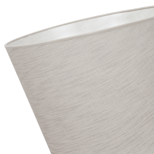 Hængelampe, linnedkegle, sort, 1 flad, lys beige lampeskærm, L02 38cm
