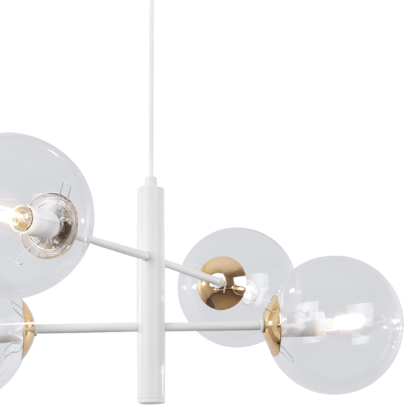 VICENZA HÆNGELAMPE HVIDGULD 4 FLAD KLAR LAMPE E14