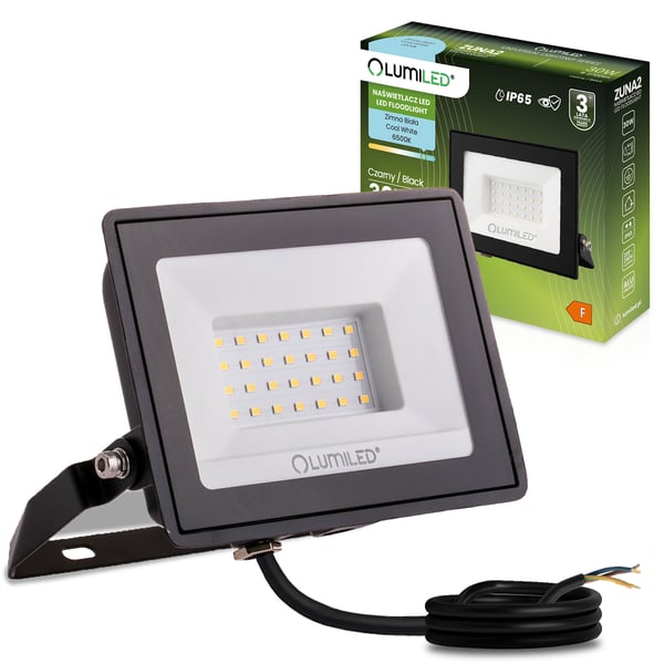 LED-valonheitin ZUNA2 30W 2700lm 6500K IP65 musta LUMILED