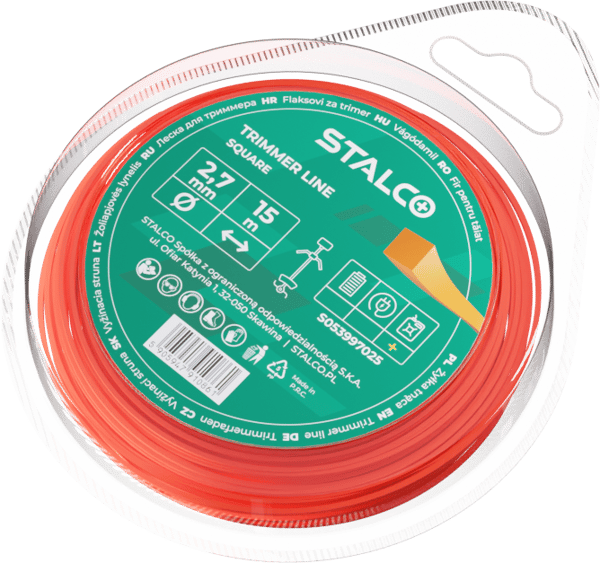 Stalco Neliönmuotoinen leikkuulanka 2,7 mm x 15 m S053997025