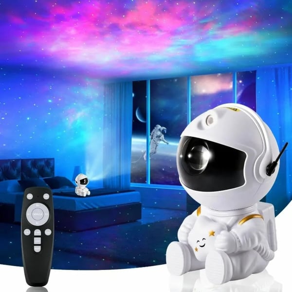 Stjerneprojektor astronaut børns LED-himmelnatlampe laser