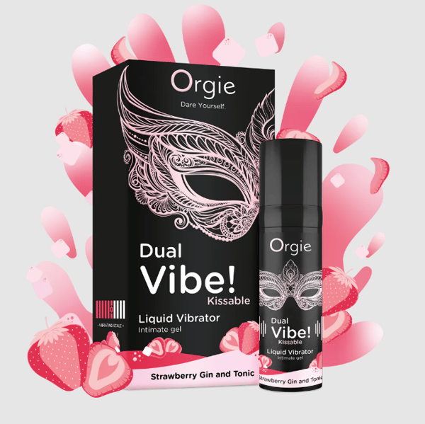 Orgies - Dual Vibe! Flydende Vibrator 15ml - Jordbær Gin og Tonic