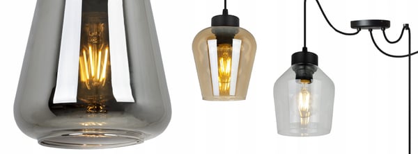 MODERNE ELEGANT HÆNGELAMPE MED GLASSKÆRM