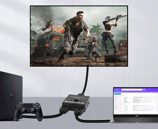 SWITCH HDMI 2.0 2x1 SPLITTER 1x2 Splitter Switch 4K/60Hz - PAWONIK