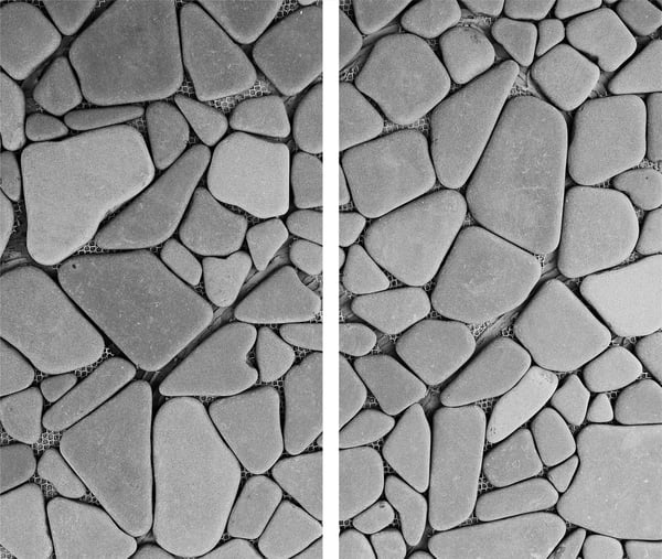 TMK ArtDeko skärbräda i glas 2x 30x52 stenar