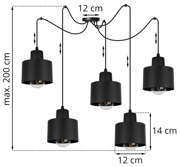 MODERNI KATTOVALAISIN MUSTA LED-VALAISIN