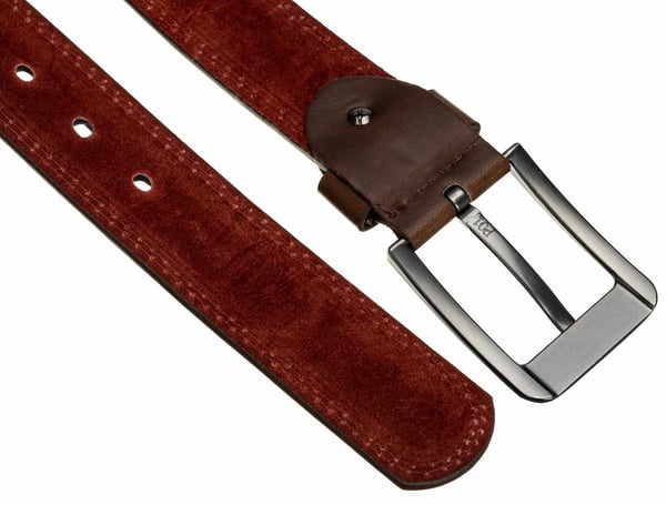 Bredt bælte PU+Læder LB-7-0-130 brun 6568
