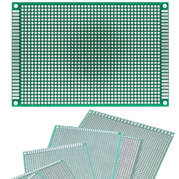 Kaksipuolinen universaali prototyyppipiirilevy 80 x 120 mm (vihreä)