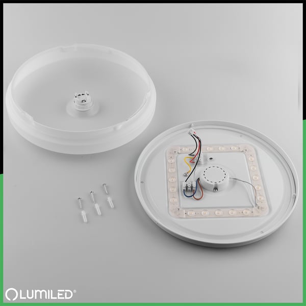 LED loftlampe overflademonteret 18W NOTUS 2 rund bevægelsessensor IP44 33 cm LUMILED