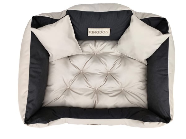 Koirankoppi sänky KINGDOG 100x75 cm mukautettu vedenpitävä beige