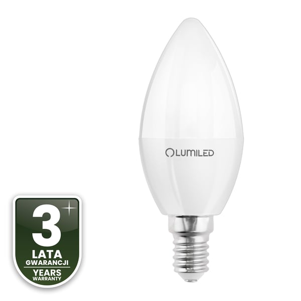 6x LED-pære E14 kerteformet B35 10W = 75W 1100lm 3000K varm 180° LUMILED