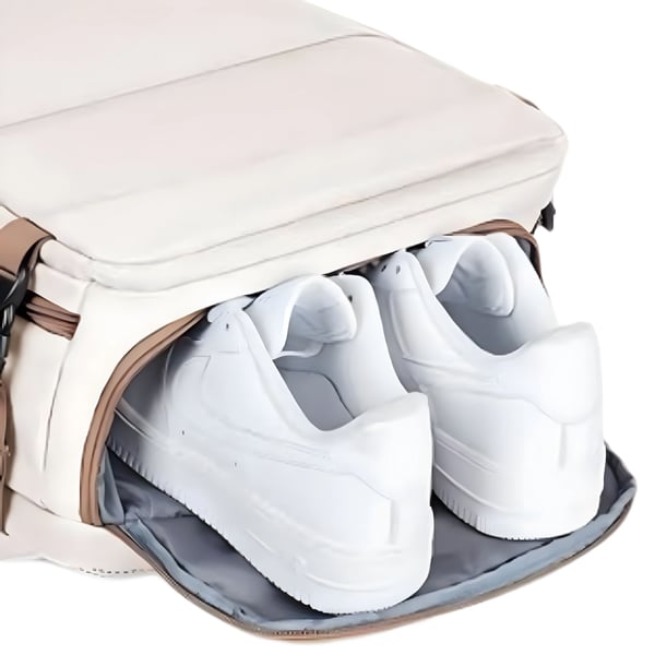 Beige brun håndbagage rygsæk