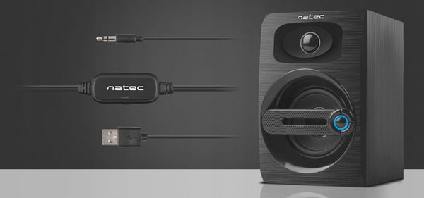 Natec Cougar 2.0 6W RMS högtalare svarta