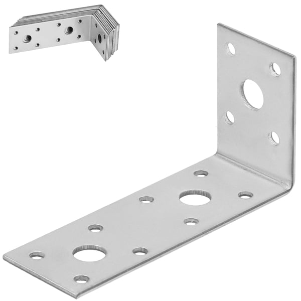Kotarbau® Kirvesmiehen kulmaliitin ruostumatonta terästä sinkittyä 100 x 50 x 35 mm 12 kpl:n sarja