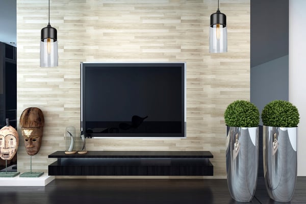 HÆNGENDE LOFTSLAMPE, GLASPLAFON, LED-LAMPE