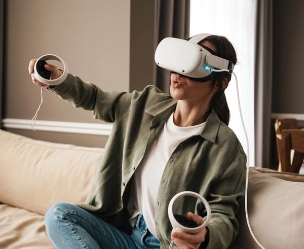 Meta Oculus Quest Steam VR PC VR Pro 5 m USB-C vinkkelkaapeli USB-A
