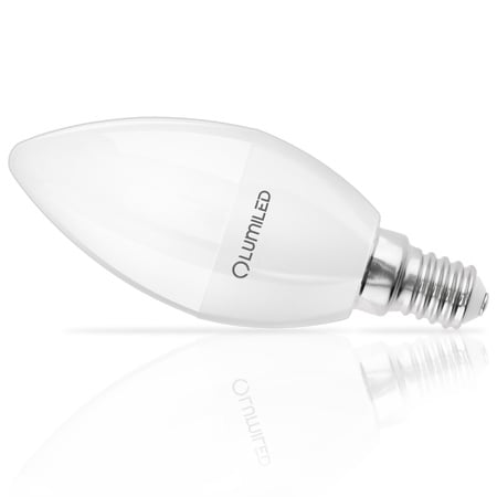 6x LED-pære E14 Stearinlys B35 10W = 75W 1100lm 4000K Neutral 180° LUMILED