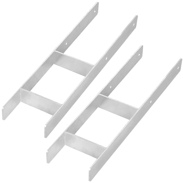 KOTARBAU® H-stolpbas til indstøbning, konsol, galvaniseret stålankare, 150 mm, 2-pak