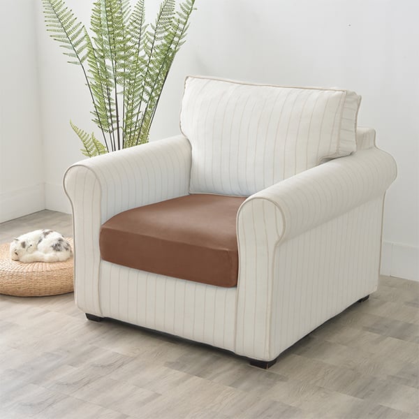 Sofföverdrag sammet brun 50-65cm