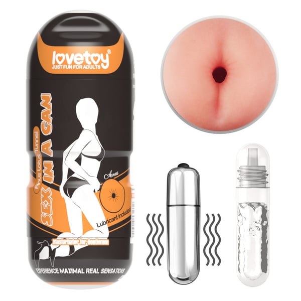 Lovetoy masturbator sex i en burk anus lotus tunnel med vibration