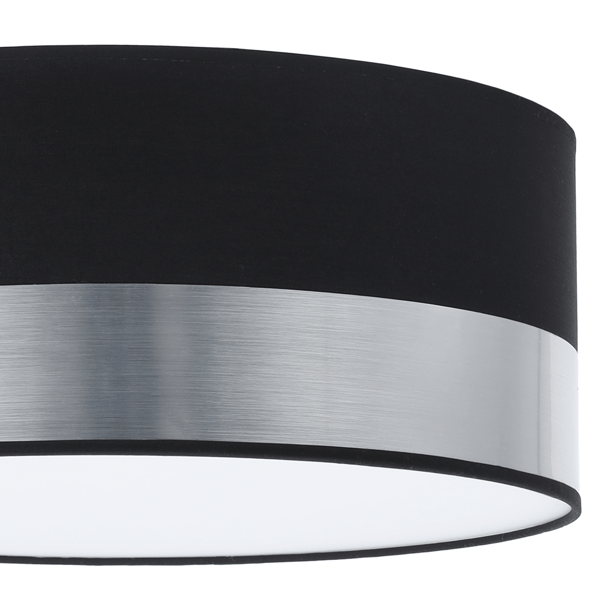 ELEGANCE PLEXI-KATTOVALAISIN MUSTA KROMI 40 CM E27
