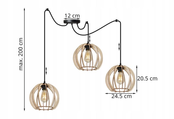MODERNI PUINEN LED-KATTOVALAISIN