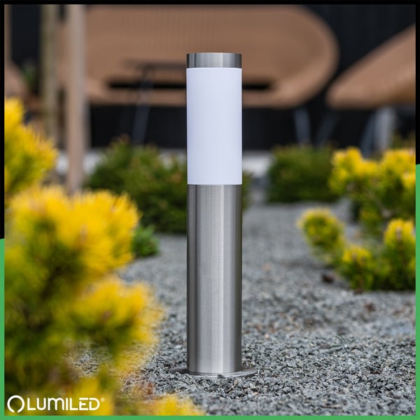 Utomhuslampa E27 INOX POST 45cm Lilium LUMILED