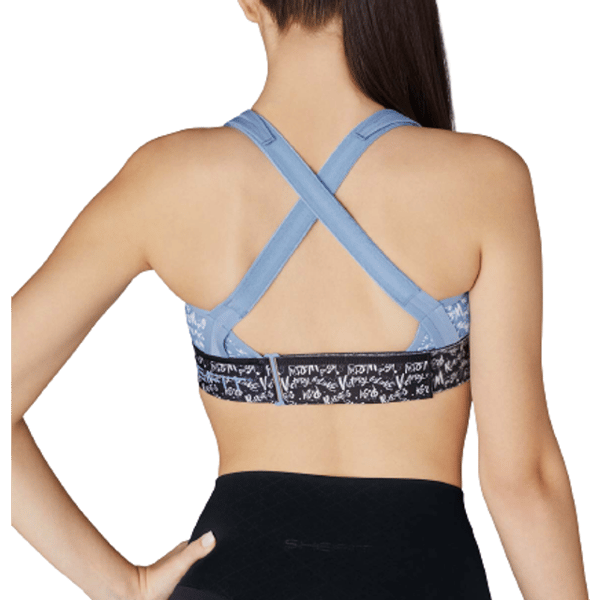 Shefit Blå Sports-BH med Medium Støtte, Justerbar, L