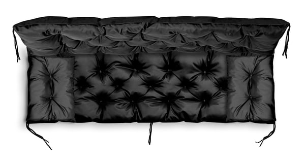 Havepude 180x60x50 cm plus 2 puder til gyngestol vandtæt sort