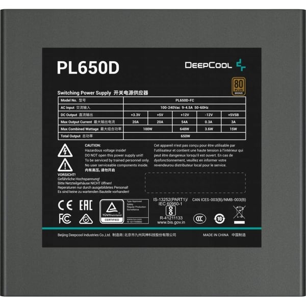 Deepcool pl650-d virtalähde