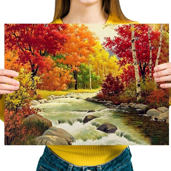 Ob_L_121 diamantmaling 30x40 - natur, høstlandskab