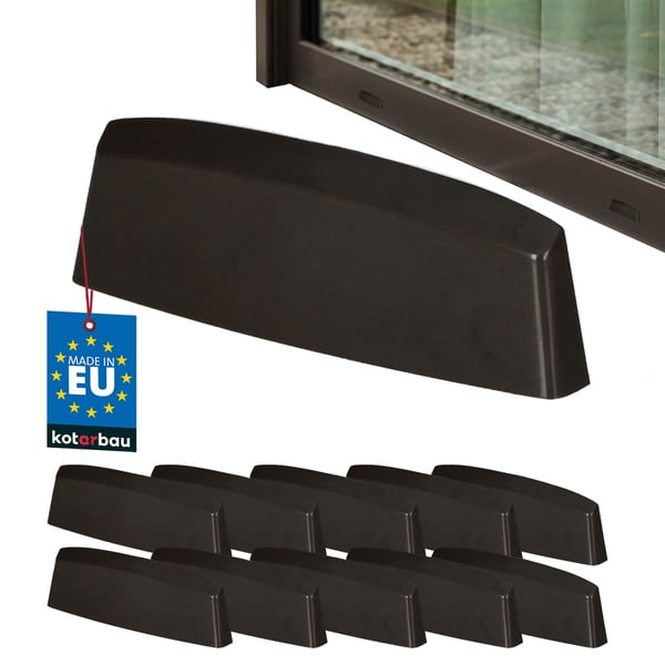 Viemäröintisuojus PVC-ikkunoille, kansi, ruskea, 45 mm, 10 kpl:n sarja