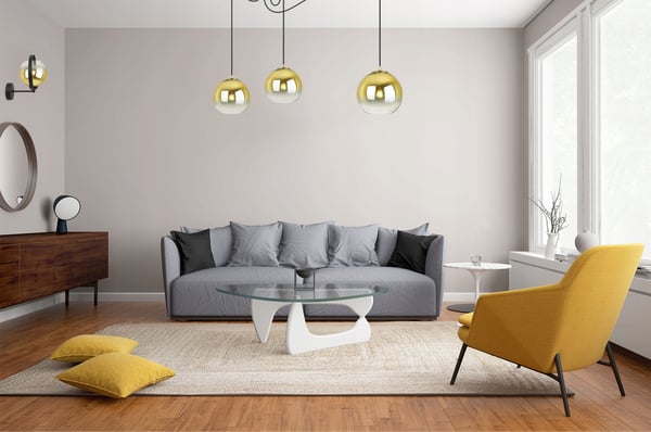 VÆGLAMPE LOFTSLAMPE MED GYLDEN LED-LAMPESKÆRM 15 CM
