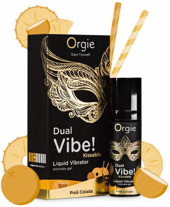 Orgier - Dual Vibe! Flydende Vibrator 15ml - Pina Colada